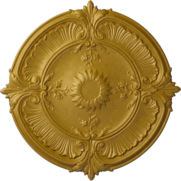 Ekena Millwork Attica Acanthus Leaf Ceiling Medallion (Canopies up to 3 1/4"), 30 1/8"OD x 1 1/2"P, Pharaohs Gold CM30ATPGS - main